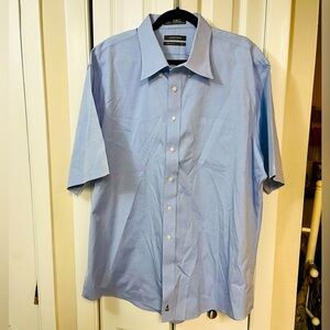 Machine Washable Short Sleeve Dress Shirt 95% cotton